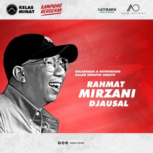 Rahmat Mirzani Djausal, entrepreneur dan influencer di bidang industri kreatif, berbicara tentang pentingnya kolaborasi dan networking dalam industri kreatif